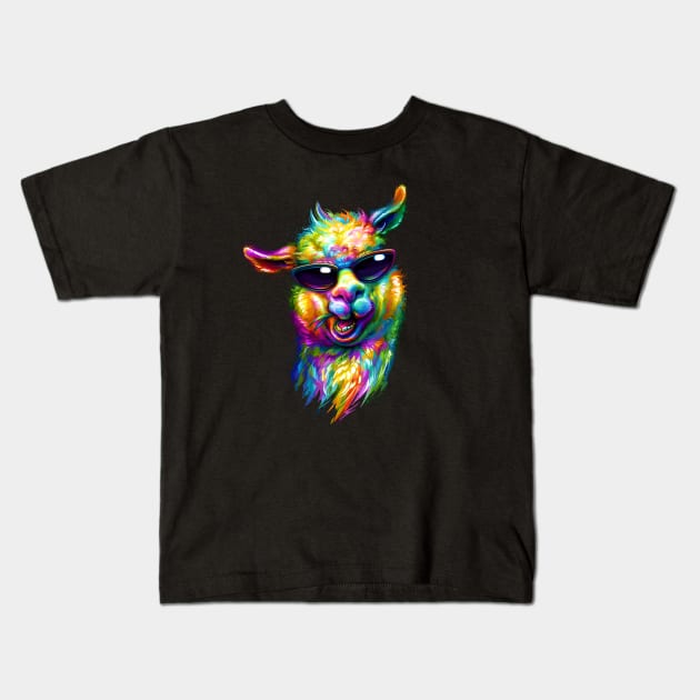 Llama Kids T-Shirt by stonemask